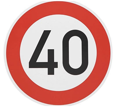 The big 4-0 40 sign